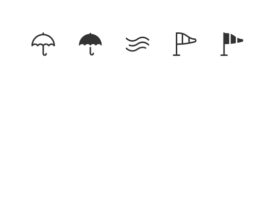 5個天氣預報ICON圖标