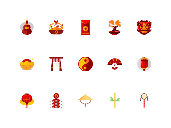 62個迎新年ICON圖标